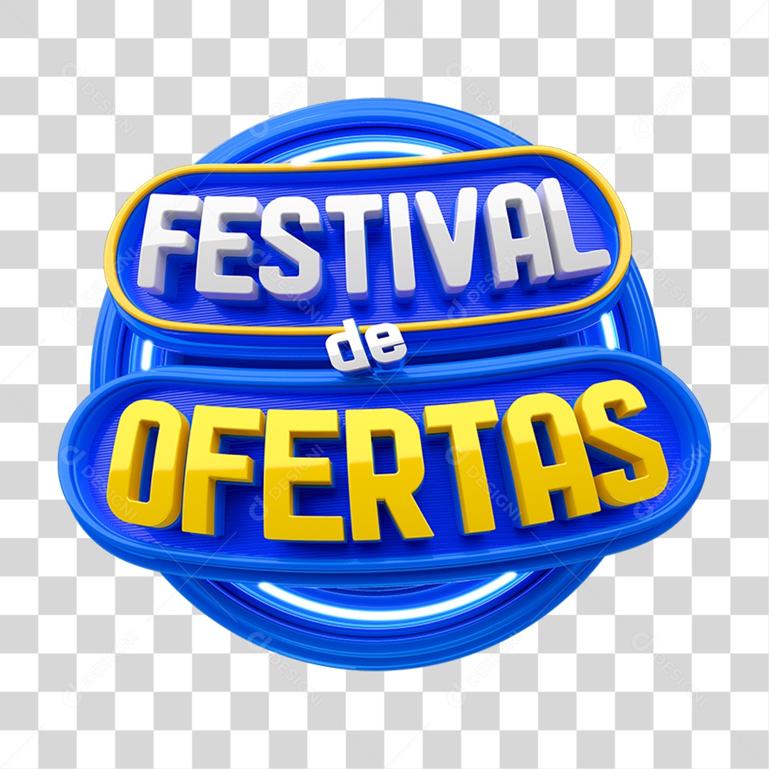 Selo 3D Festival de Ofertas PNG Transparente