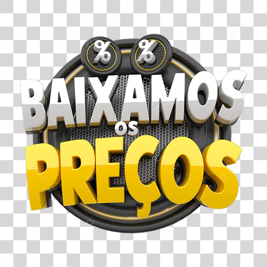 Selo 3D Baixamos os Preços PNG Transparente