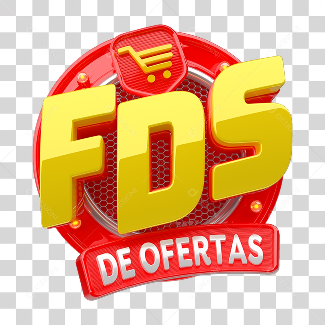 Selo 3D Fds de Ofertas PNG Transparente