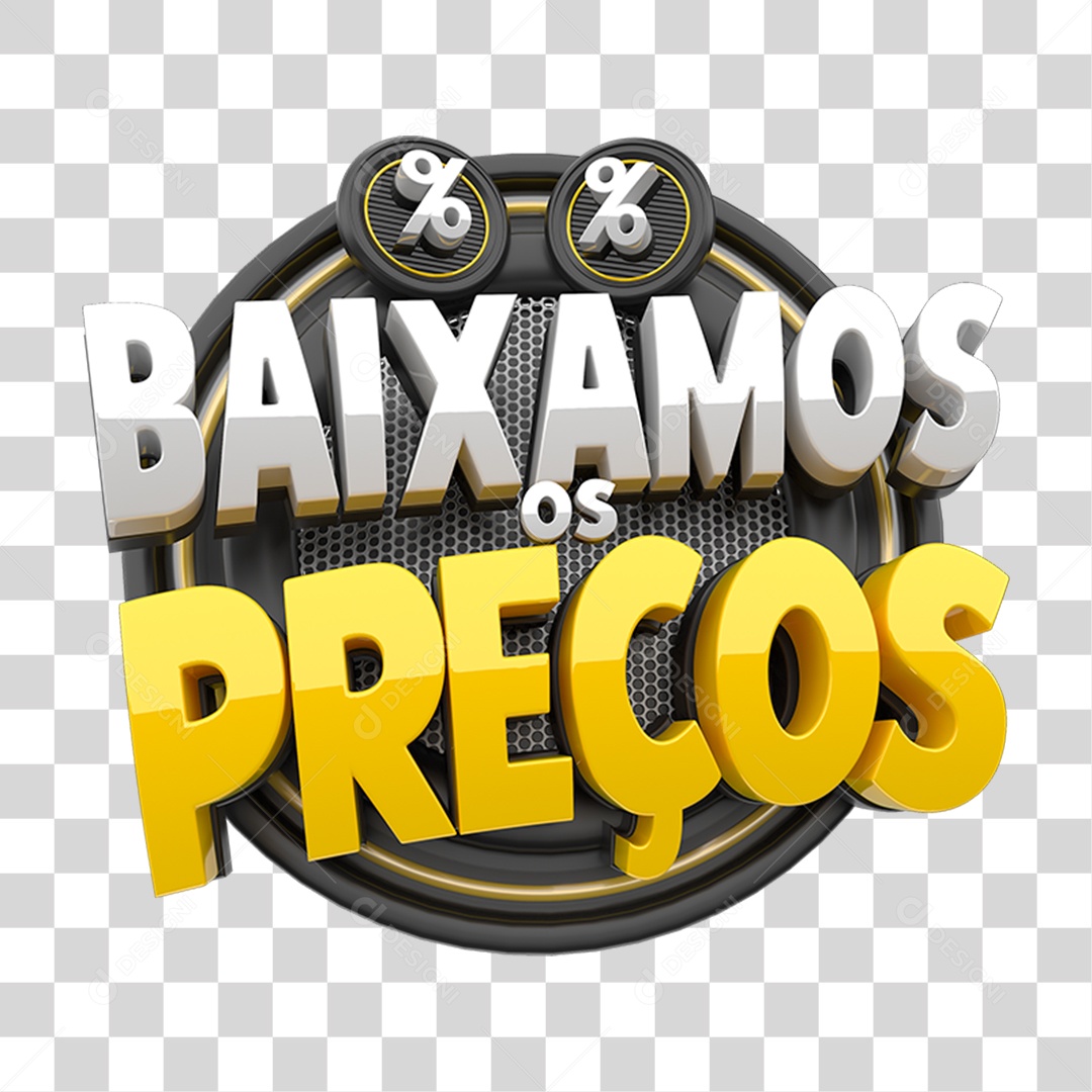 Selo 3D Baixamos os Preços PNG Transparente