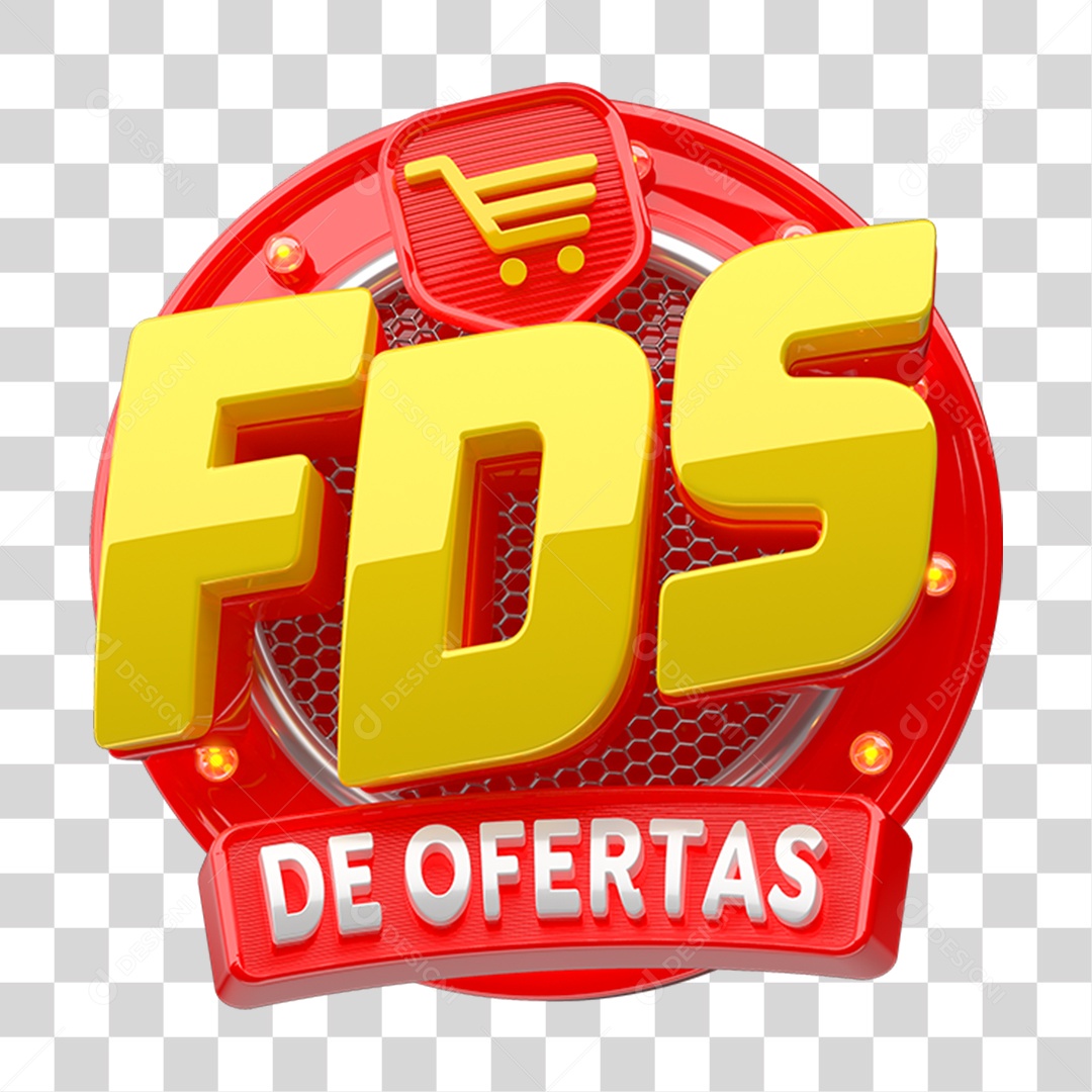 Selo 3D Fds de Ofertas PNG Transparente