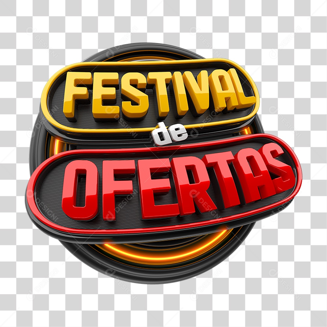 Selo 3D Festival de Ofertas PNG Transparente