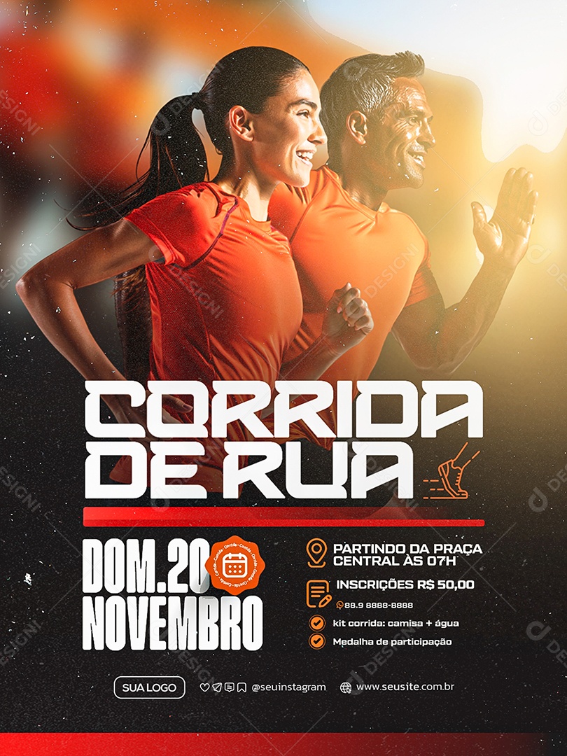 Corrida De Rua Social Media PSD Editável