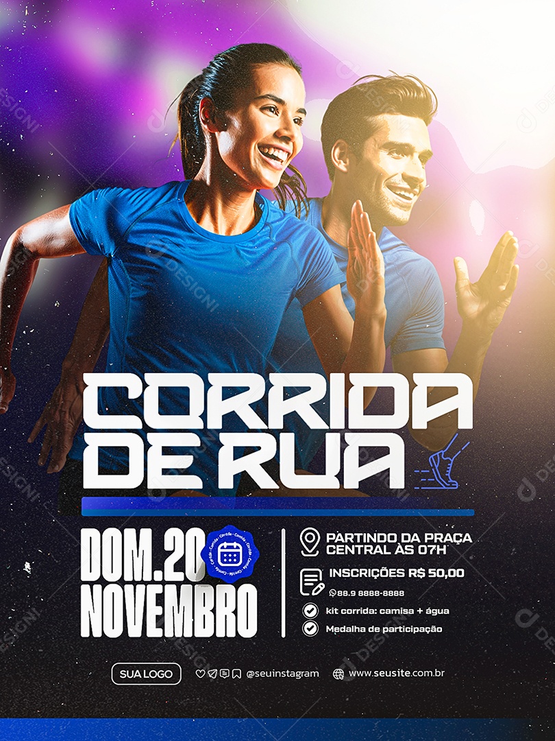 Corrida De Rua Social Media PSD Editável