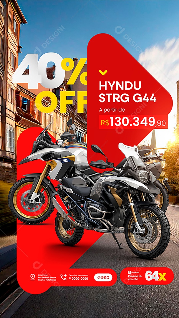 Story Concessionária de Motos Hyndu Strg Social Media PSD Editável