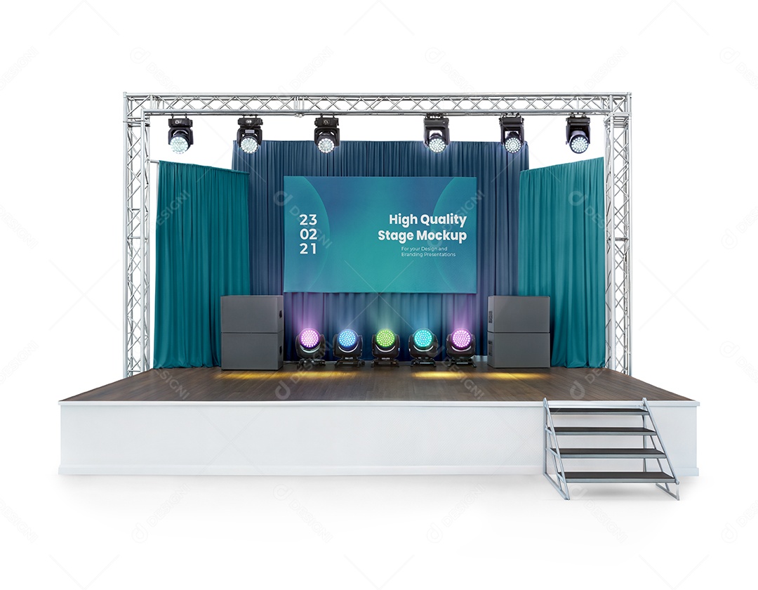 Palco de Evento PSD Mockup Editável