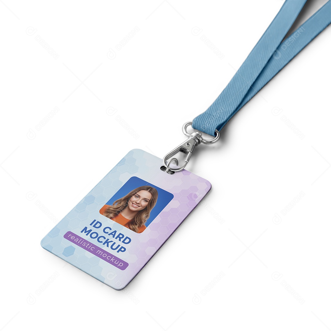 Crachá Mockup PSD Editável