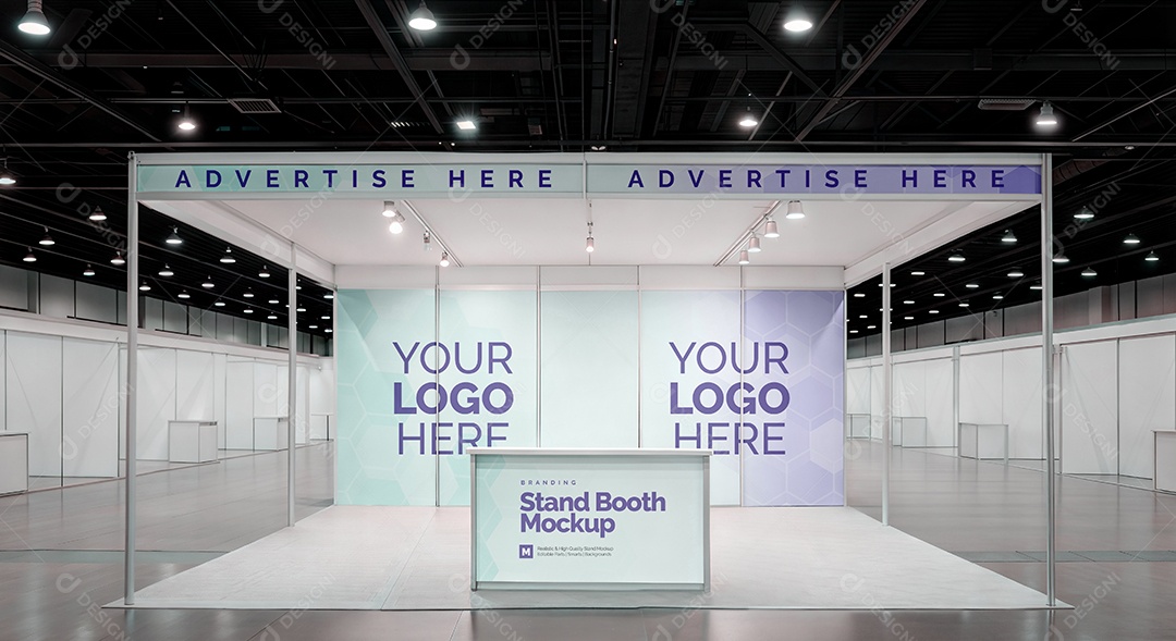 Estande de Feira de Negócios PSD Editável Mockup