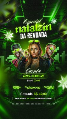 Flyer Natalzin da Revoada Especial Quinta 25 DEZ Flyer Noturno PSD Editável