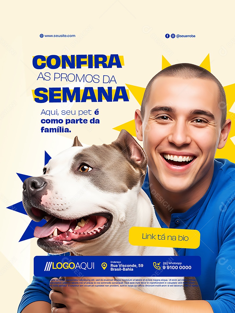 Petshop Confira As Promo da Semana Social Media PSD Editável