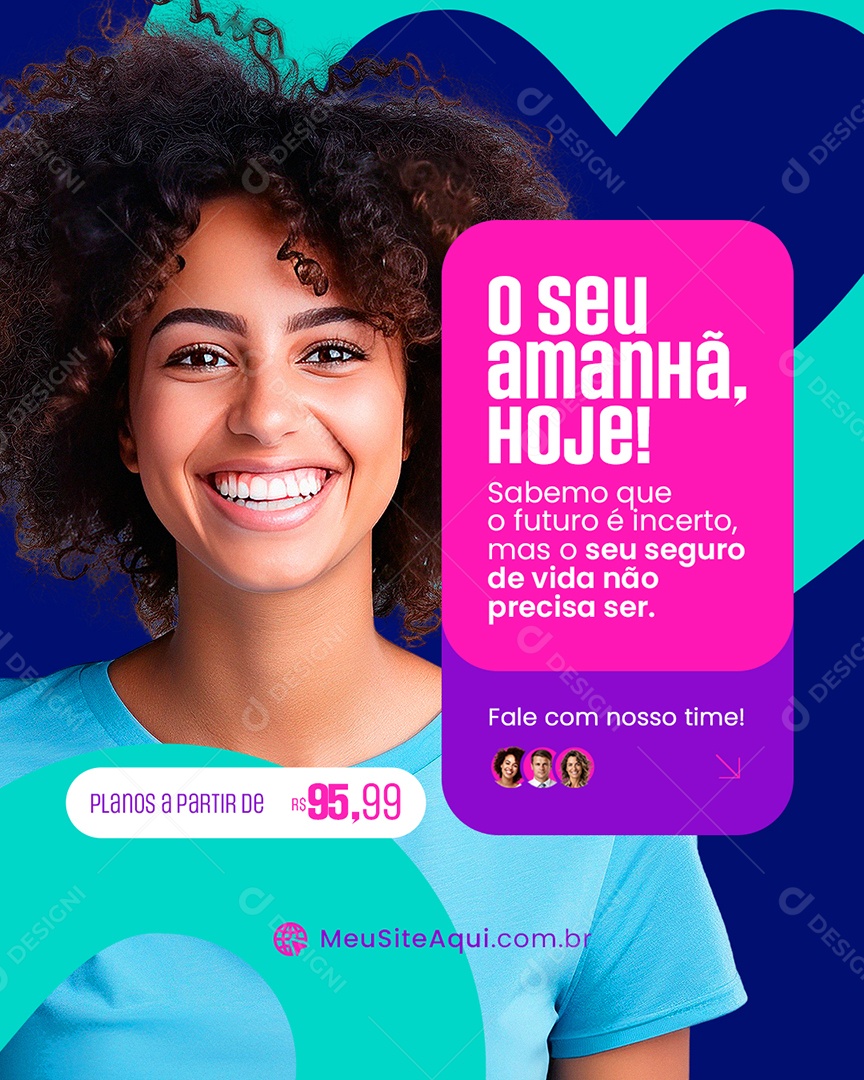 Seguradora O Seu Amanhã Hoje Social Media PSD Editável