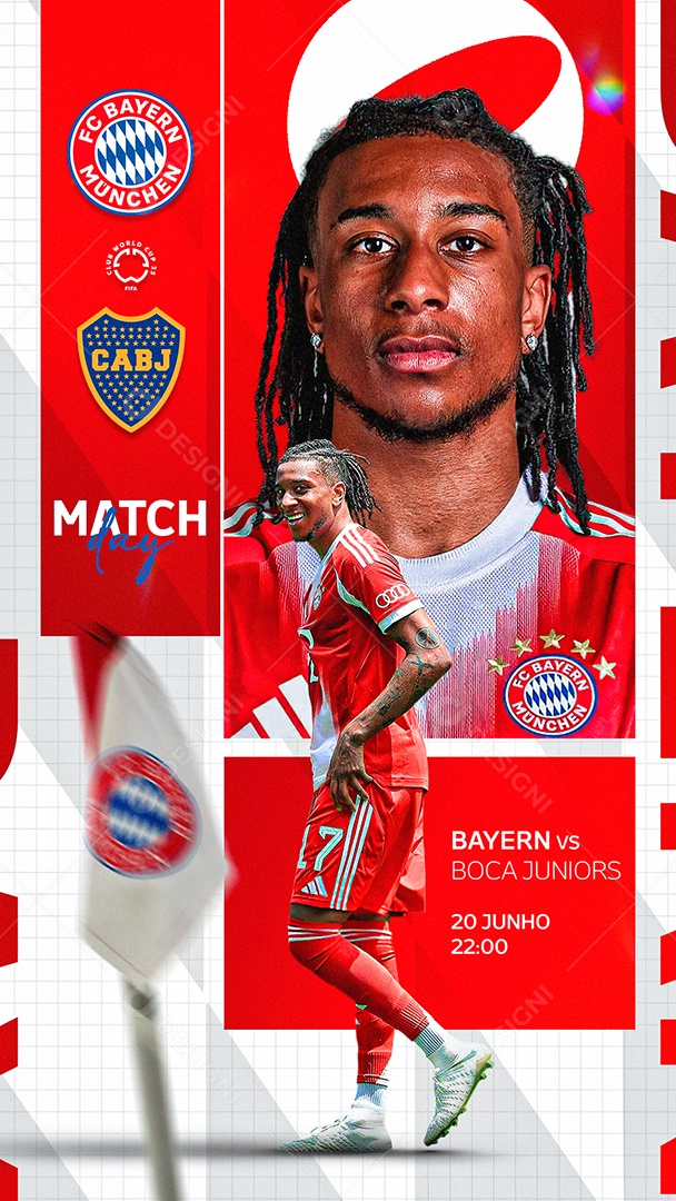Arte Bayern vs Boca Juniors Mundial de Clubes FIFA Futebol PSD Editável