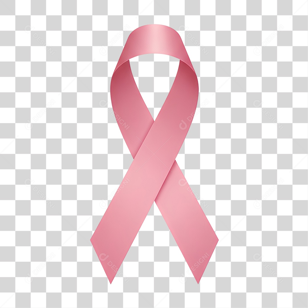 Laço rosa símbolo do outubro rosa conscientização do câncer de mama PNG transparente