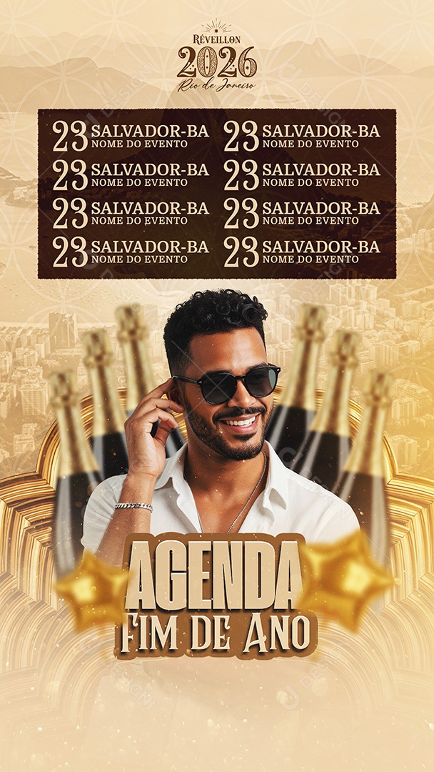 Story Flyer Agenda de Fim de Ano Social Media PSD Editável