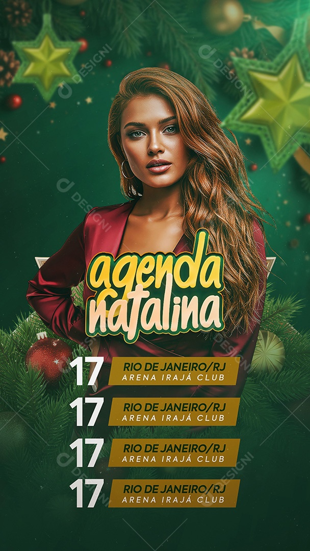 Story Agenda Natalina Social Media PSD Editável