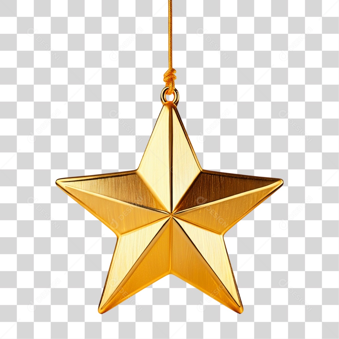 Estrela Dourada PNG Transparente