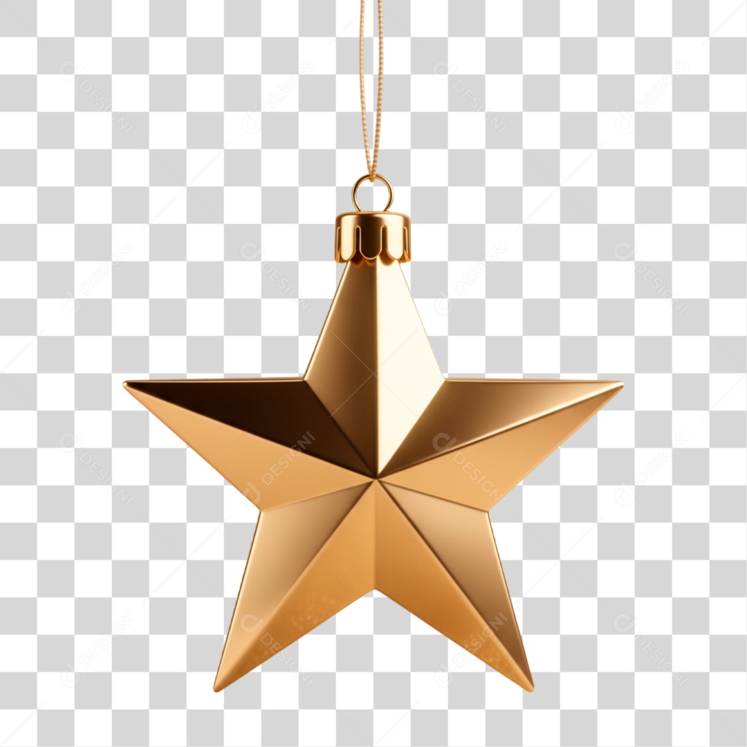 Estrela Dourada PNG Transparente