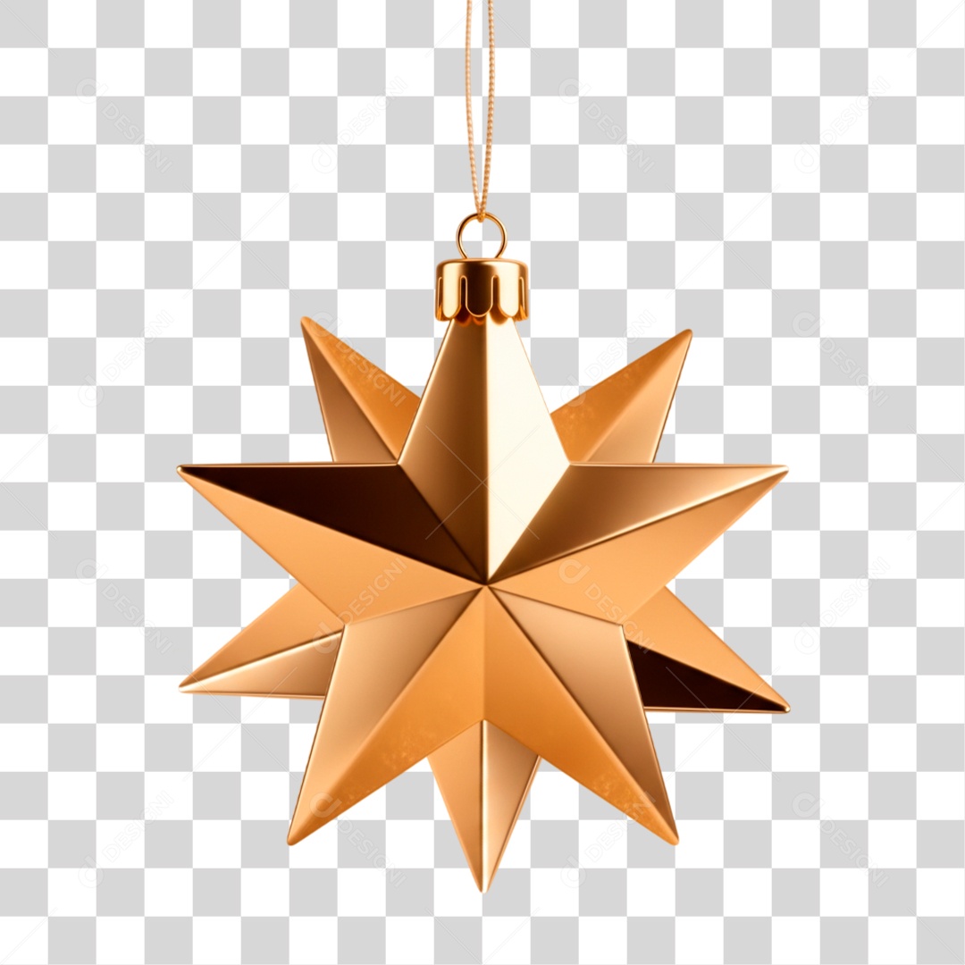 Estrela Dourada PNG Transparente