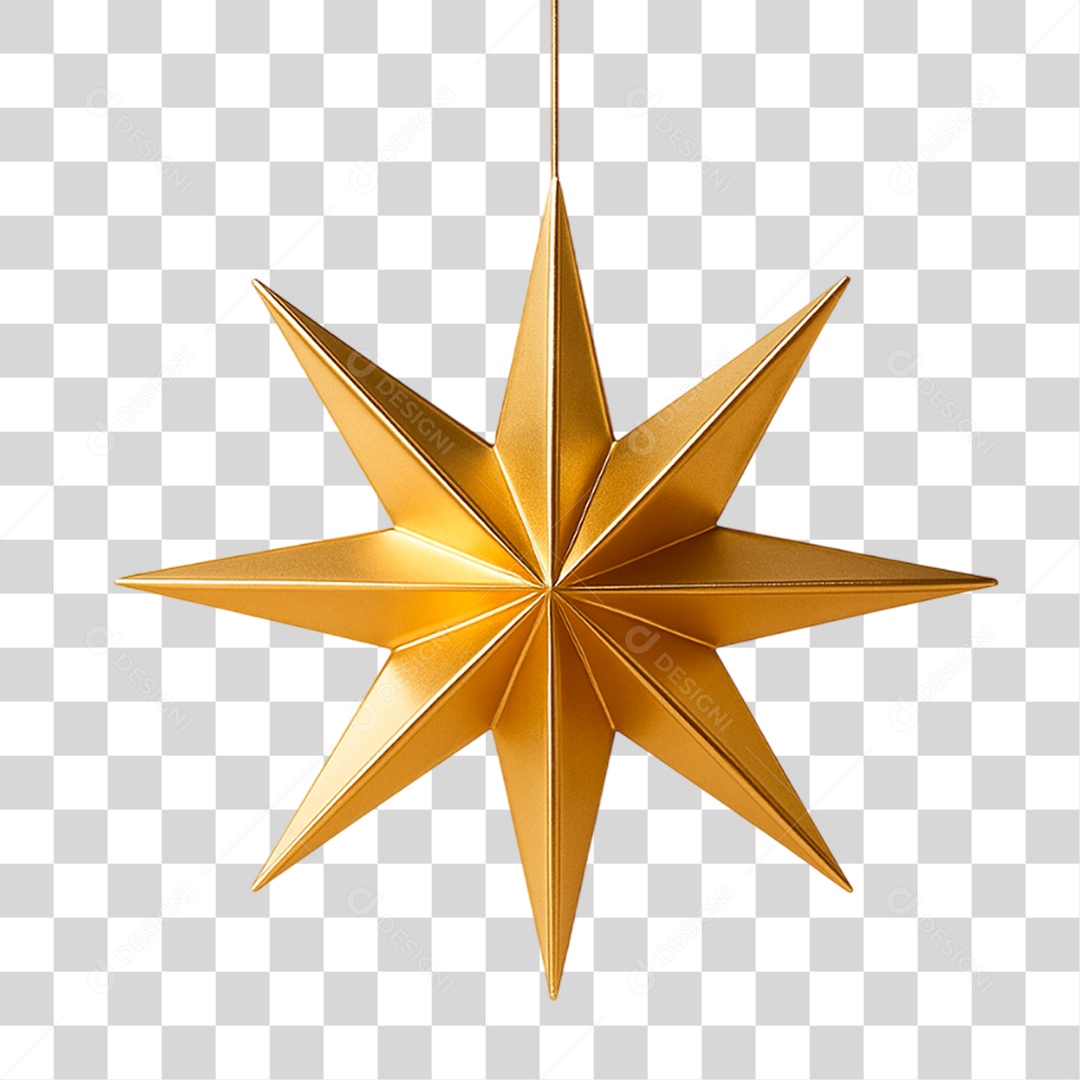 Estrela Dourada PNG Transparente