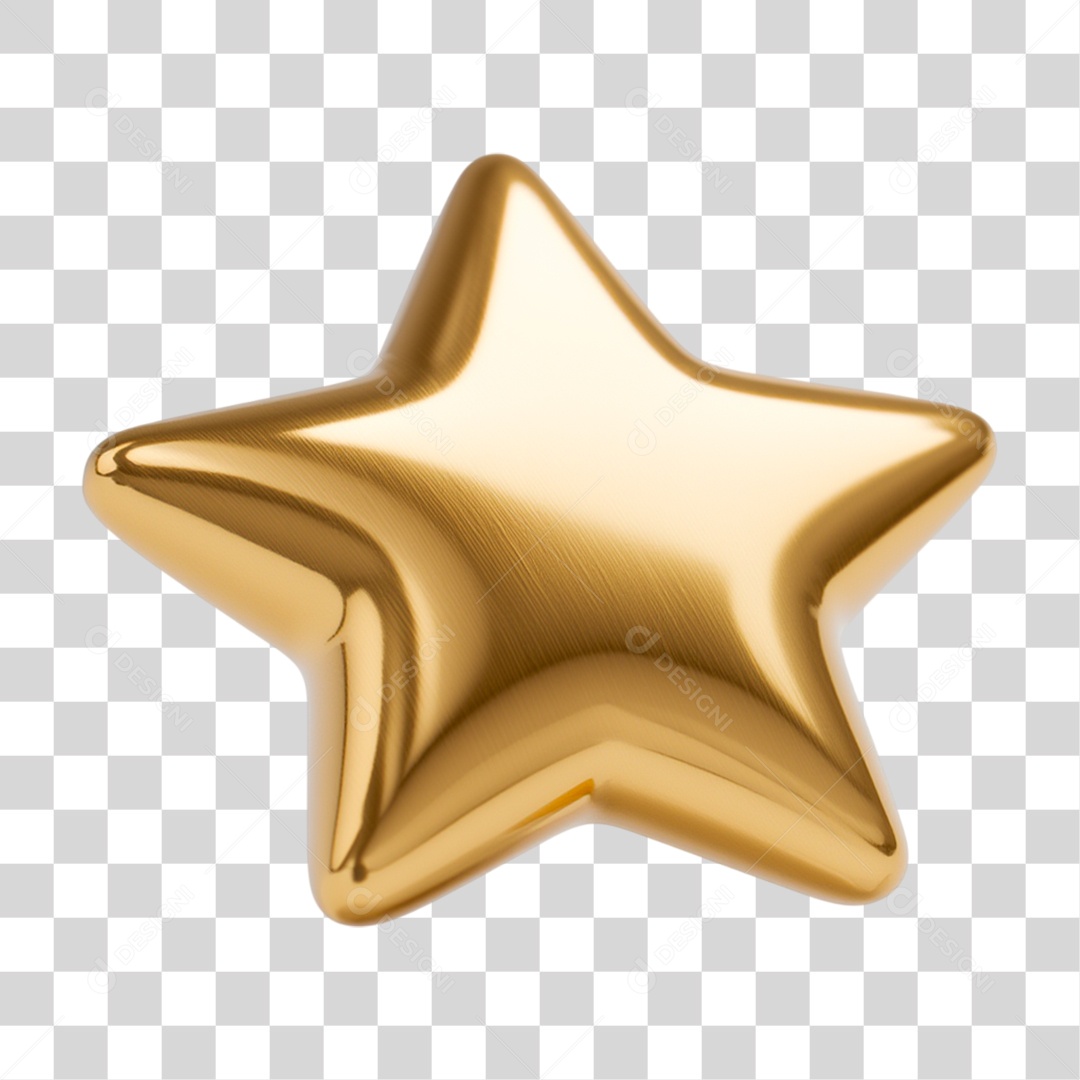 Estrela Dourada PNG Transparente