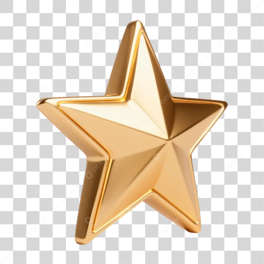Estrela Dourada PNG Transparente