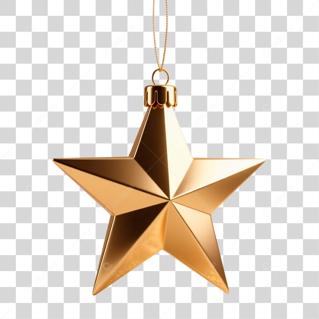 Estrela Dourada PNG Transparente