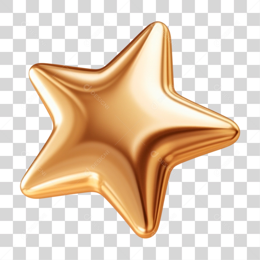 Estrela Dourada PNG Transparente