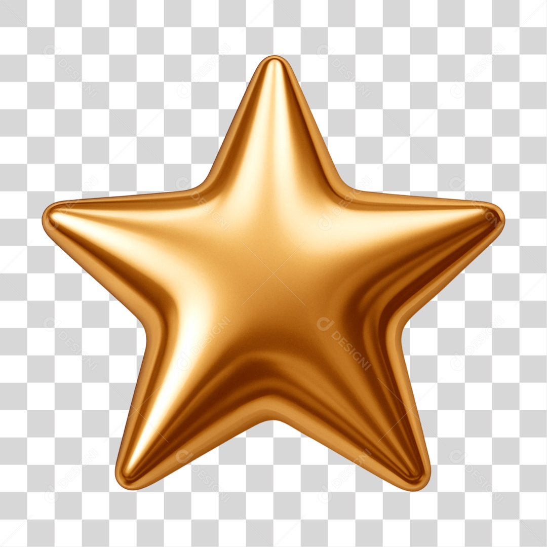 Estrela Dourada PNG Transparente