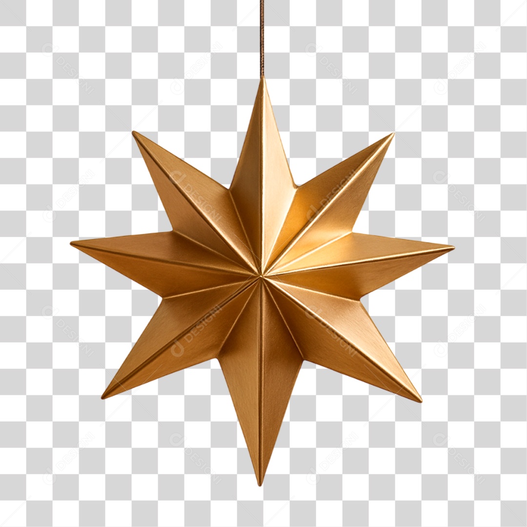 Estrela Dourada PNG Transparente