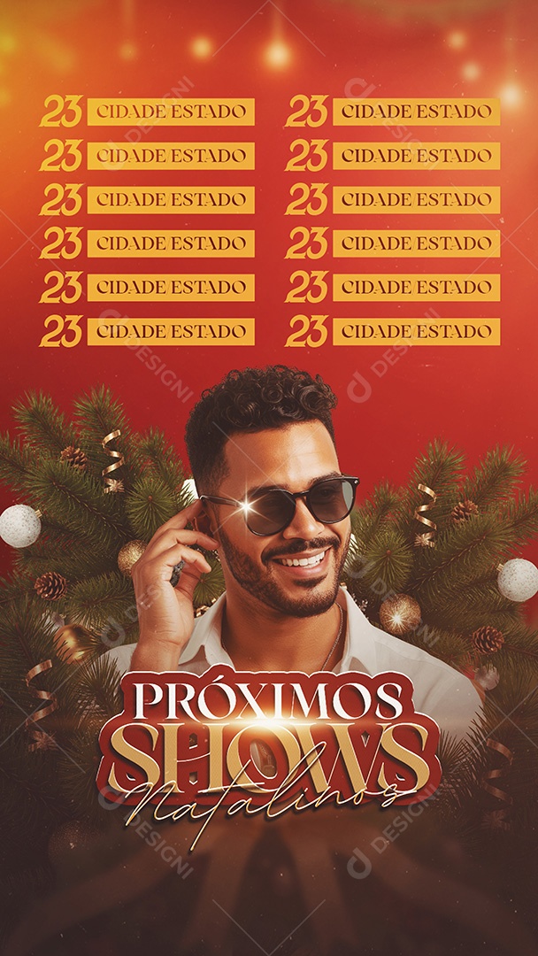 Story Flyer Próximos Shows Social Media PSD Editável