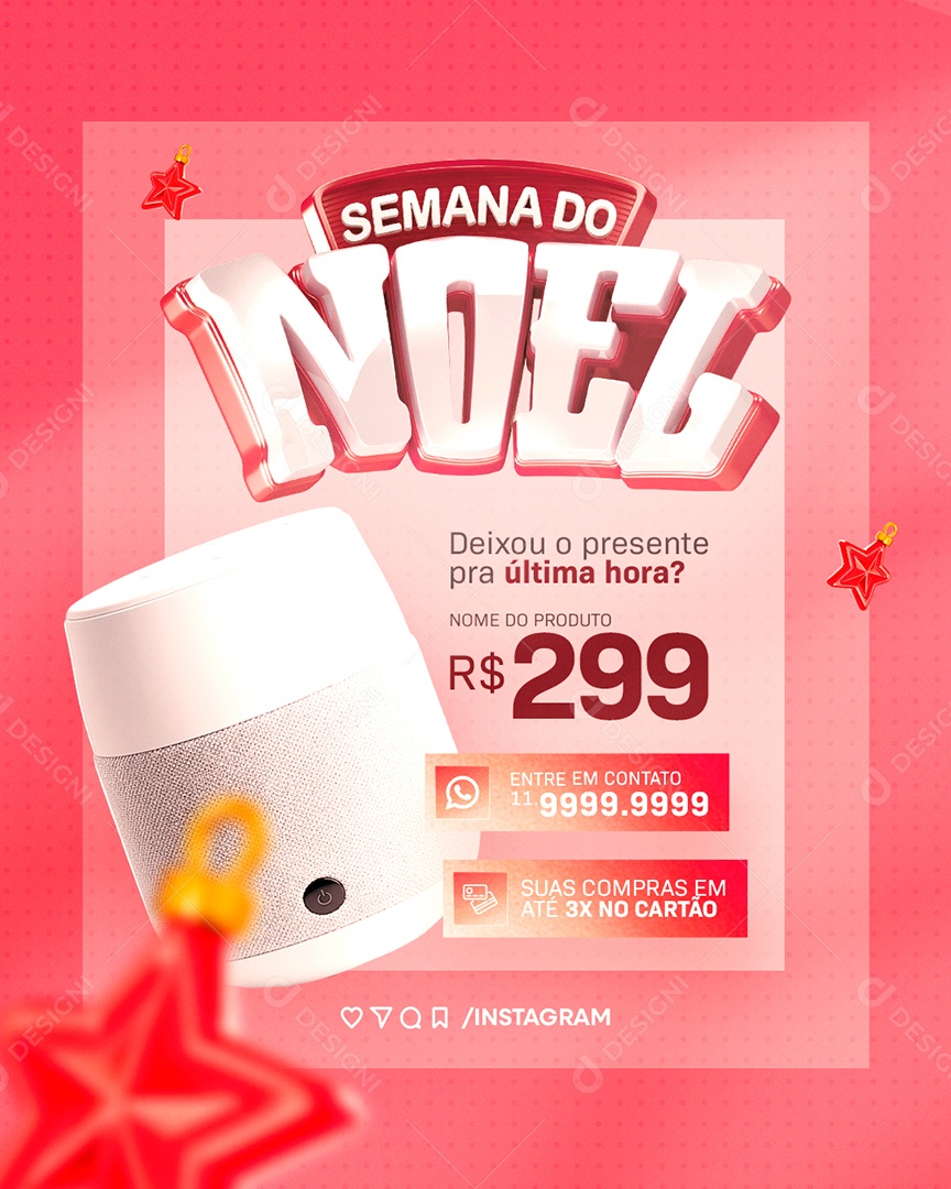 Semana do Noel Loja de Eletrônicos Deixou o Presente Pra Última Hora Social Media PSD Editável