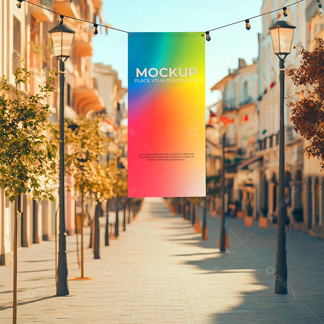 Mockup Painel Publicitário PSD Editável