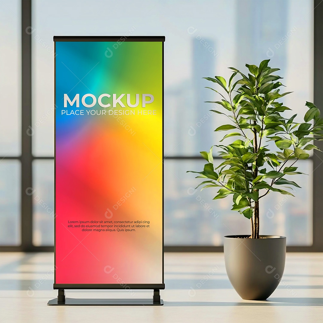 Mockup Painel Publicitário PSD Editável