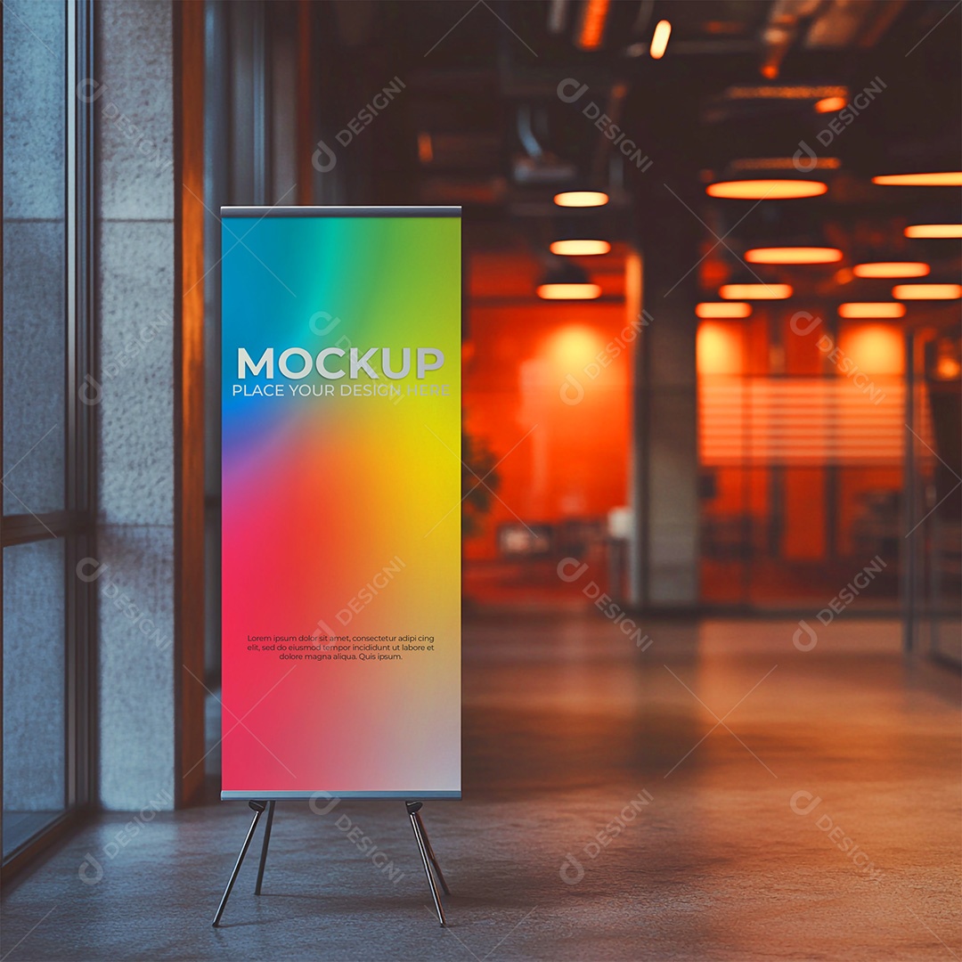 Mockup Painel Publicitário PSD Editável