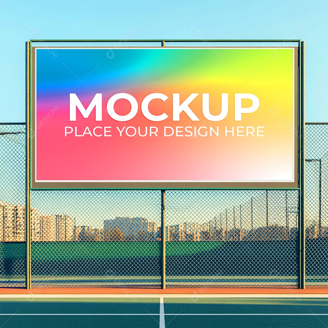 Mockup Painel Publicitário PSD Editável
