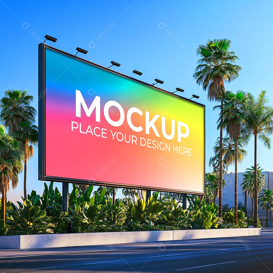 Mockup Painel Publicitário PSD Editável