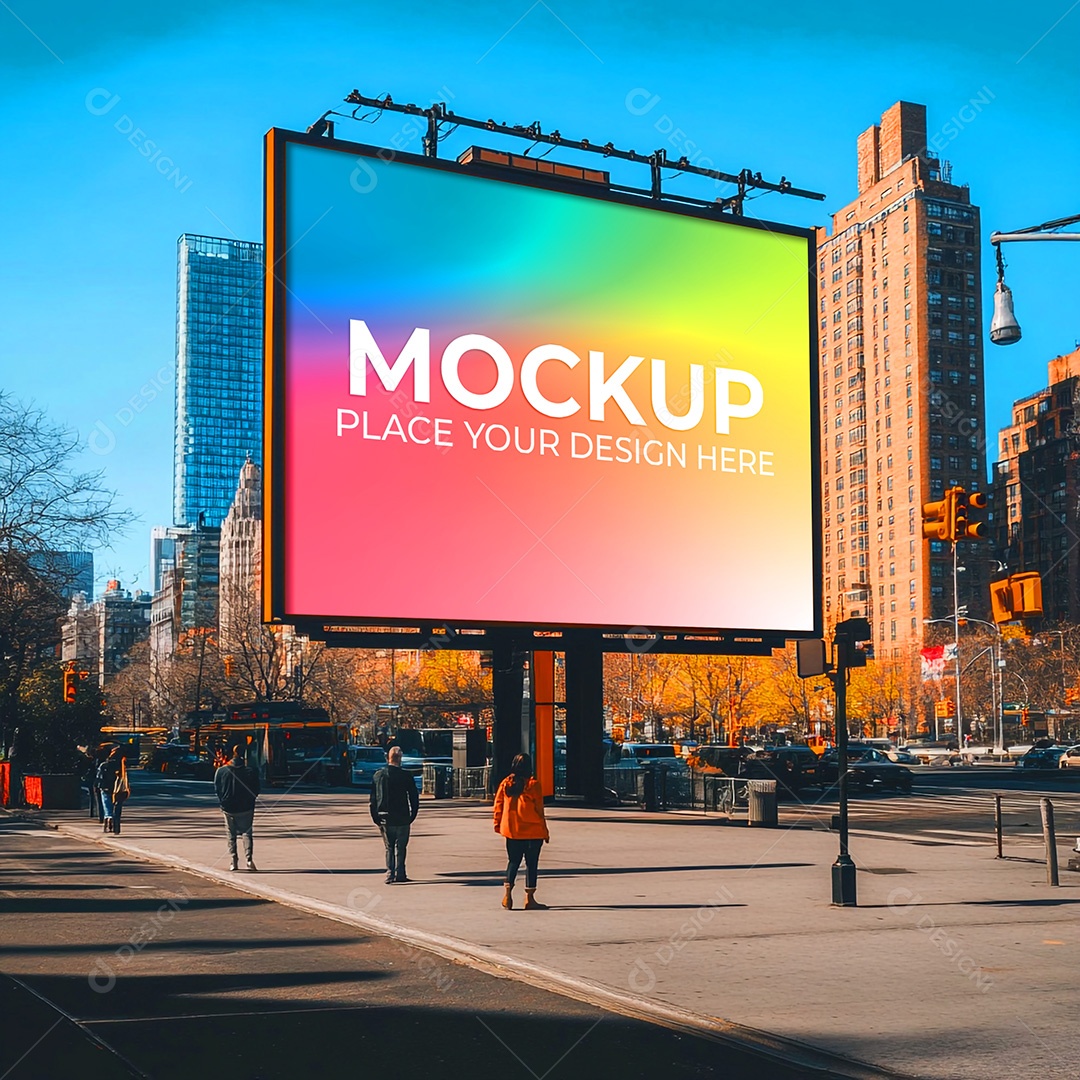 Mockup Painel Publicitário PSD Editável