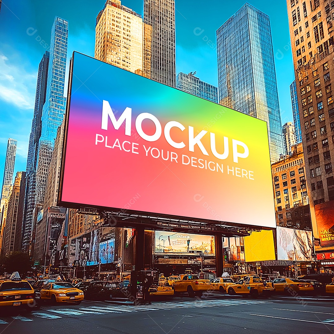 Mockup Painel Publicitário PSD Editável