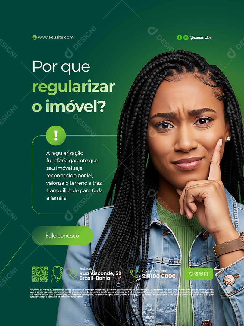 Regularização Fundiária Por Que Regularizar o Imóvel Social Media PSD Editável