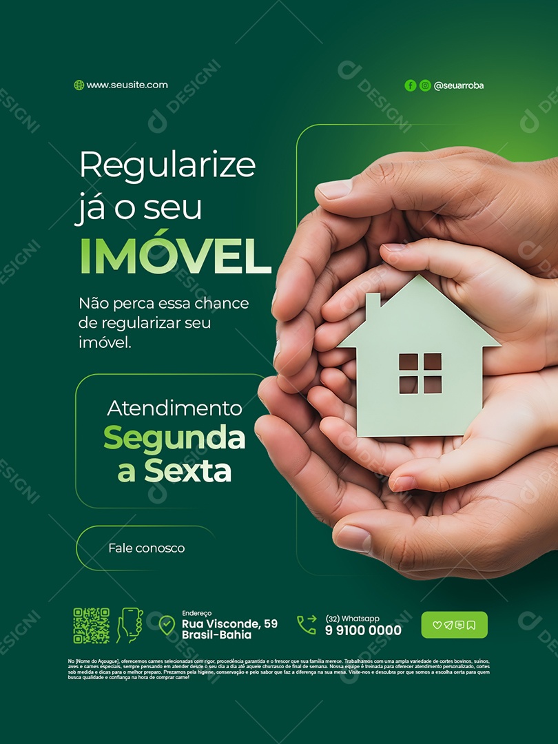 Regularização Fundiária Regularize Já o Seu Imóvel Social Media PSD Editável