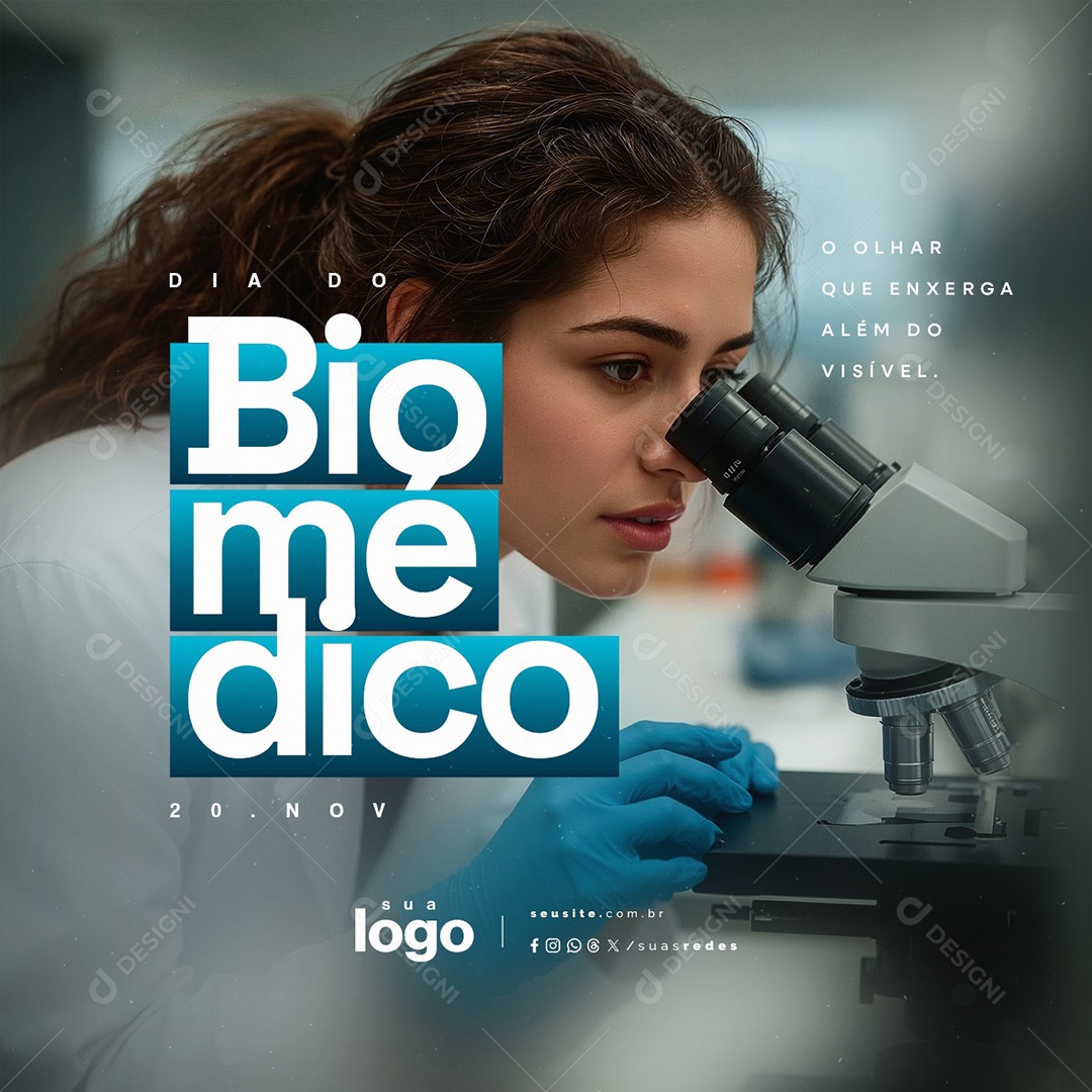 Dia do Biomédico 20 de Novembro Social Media PSD Editável