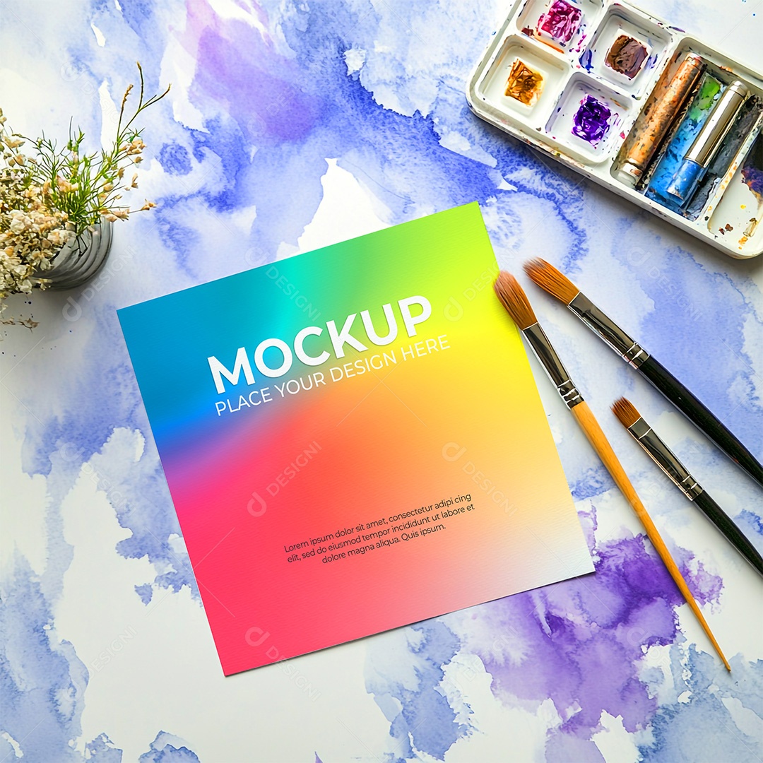 Mockup de Convite PSD Editável