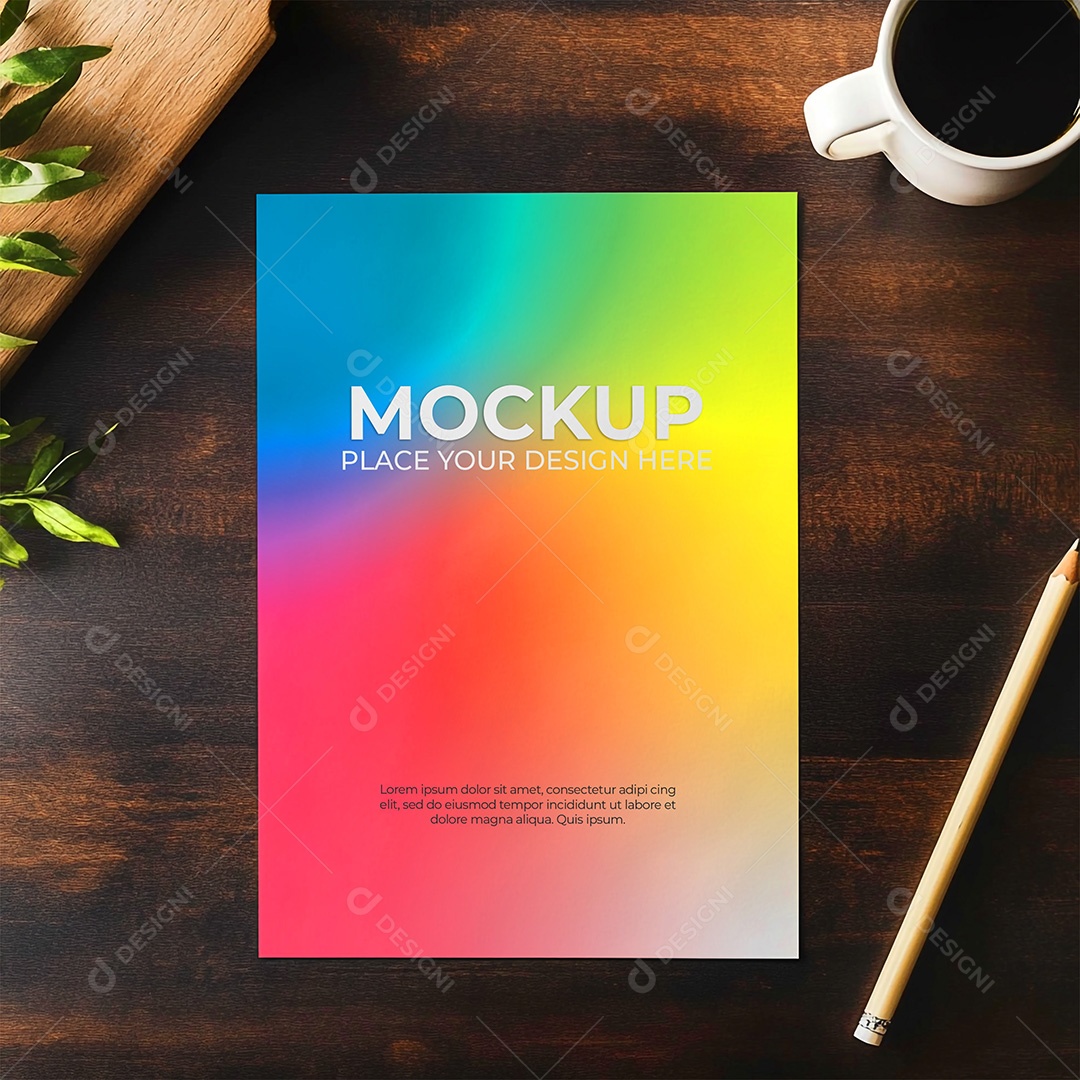 Mockup de Convite PSD Editável