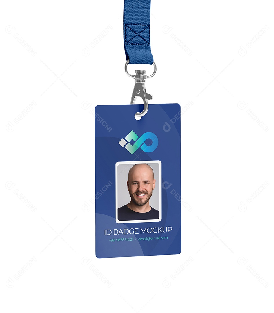 Crachá Mockup PSD Editável