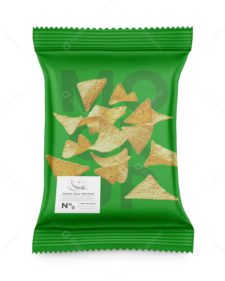 Embalagem de Salgadinho PSD Editável Mockup