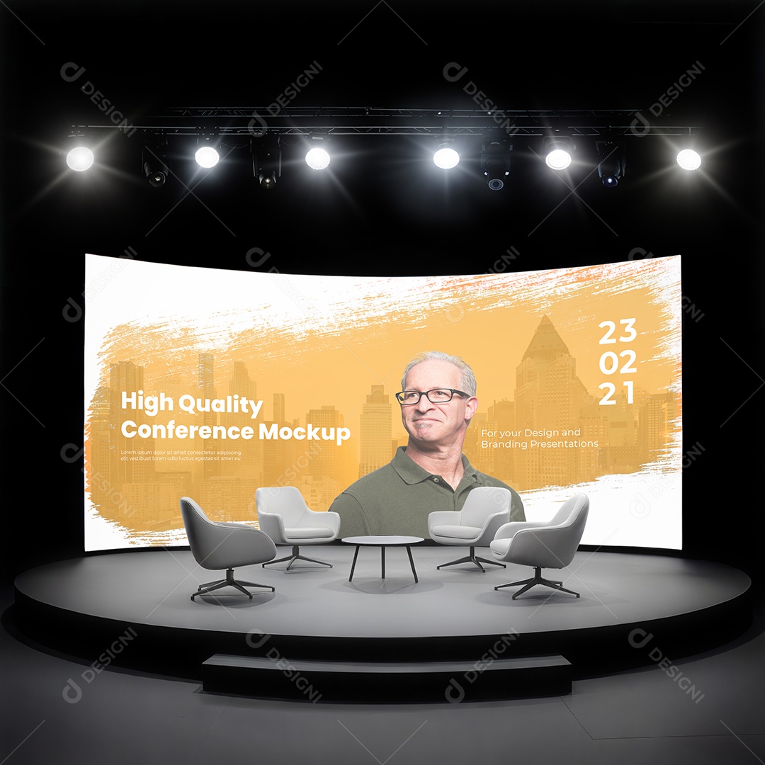 Mockup Espaço de Conferência PSD Editável