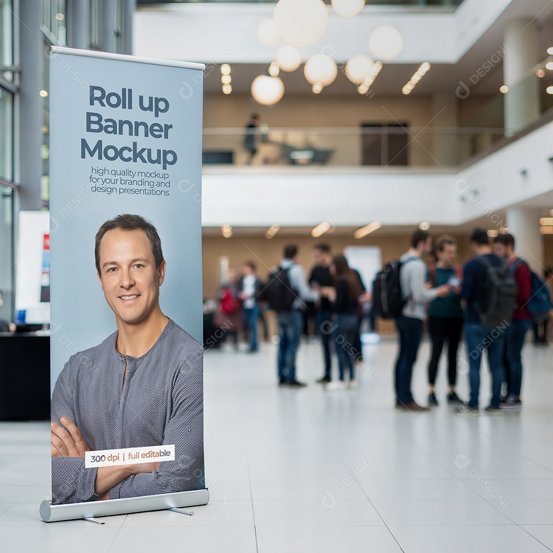 Banner de Enrolar Mockup PSD Editável