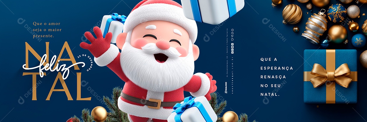 Carrossel Feliz Natal 25 de Dezembro Que o Amor Seja o Maior Presente Social Media PSD Editável