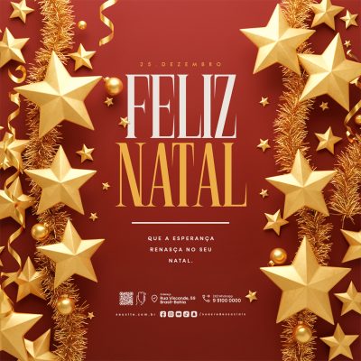 Feliz Natal 25 de Dezembro Social Media PSD Editável