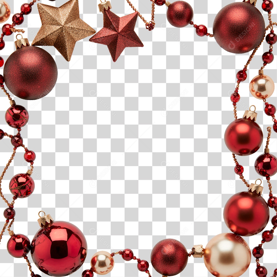 Elemento 3D Bola de Natal PNG Transparente